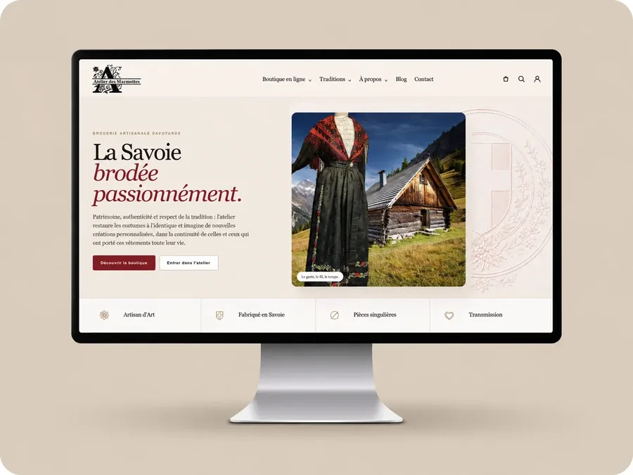 Atelier des Marmottes — e-commerce and branding project by Frametonic