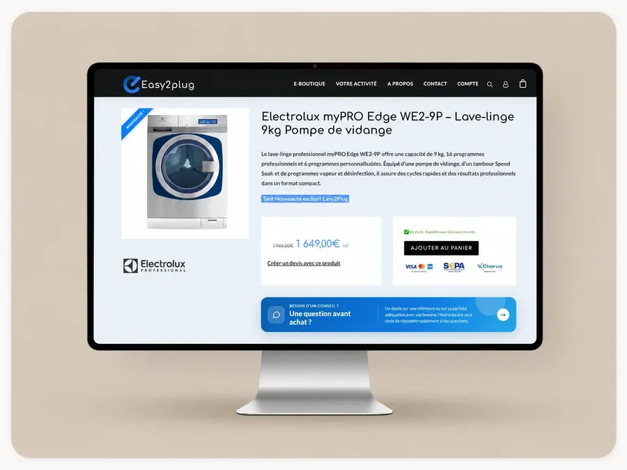 Easy2plug — B2B e-commerce and digital marketing project by Frametonic