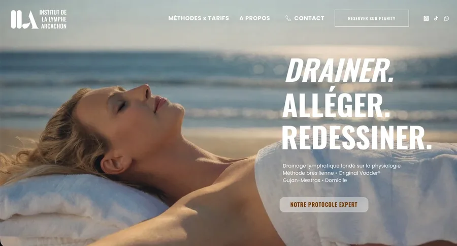 Institut de la Lymphe website — digital project by Frametonic