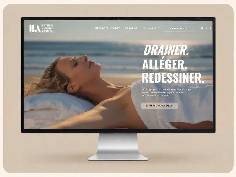 Institut de la Lymphe website — digital project by Frametonic