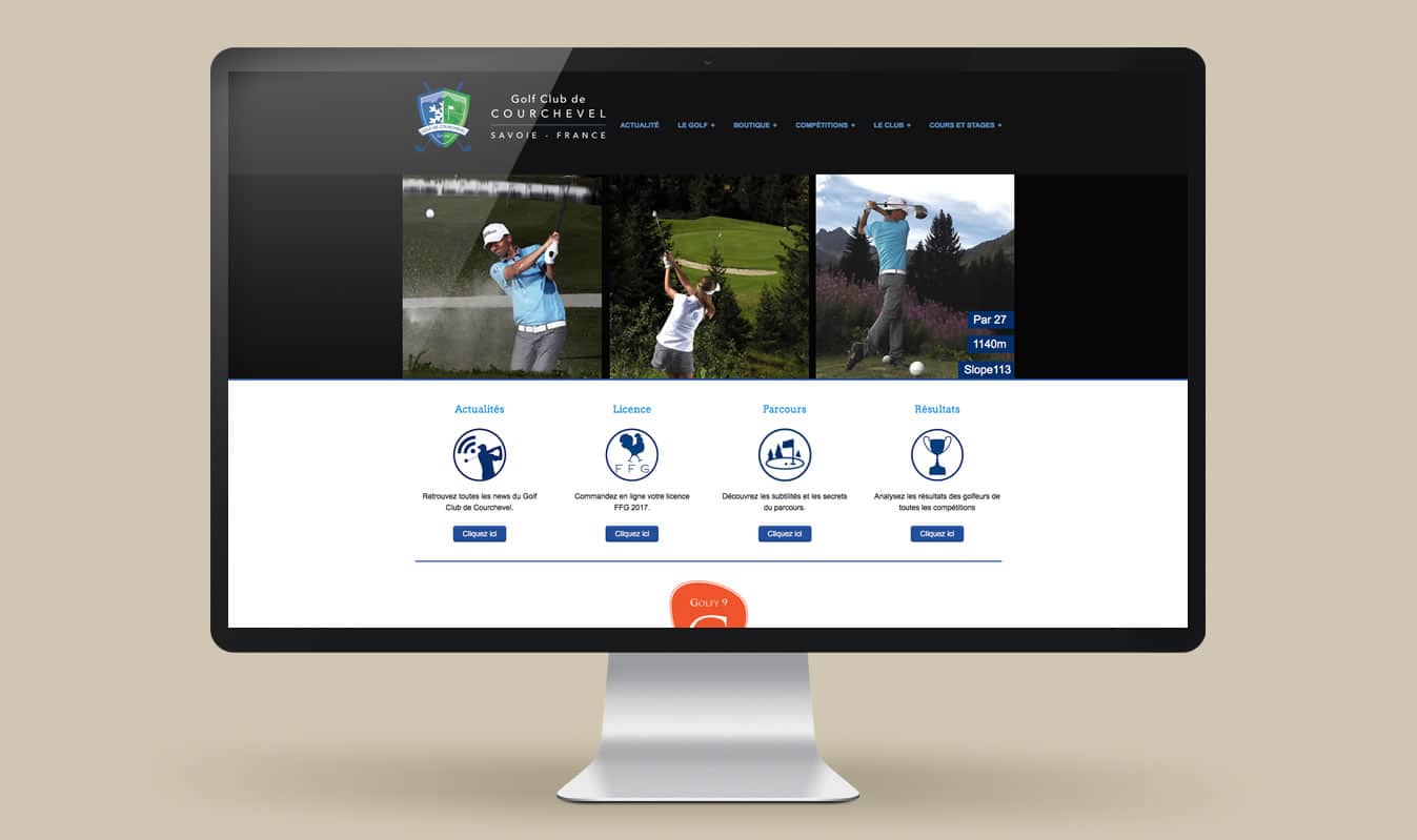 Frametonic Digital - Web Design - Création de sites internet pour les clubs de golf - Golf Club de Courchevel, Haute Savoie