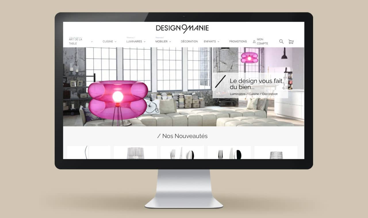 Création de sites ecommerce design, objets déco et design | Frametonic Digital